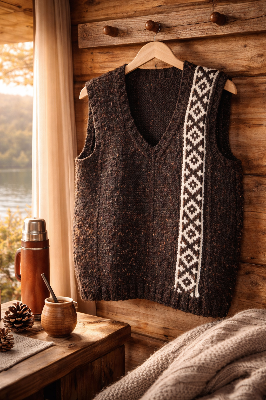 Chaleco con guardas artesanales